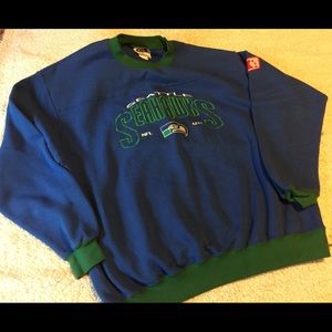 Seahawks retro crew neck men's large